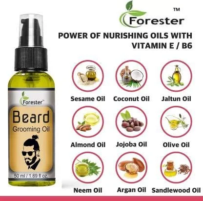 Forester Beard Grooming Oil for Men Natural Beard Growth Nourishment and Softener (50 ml) image 4
