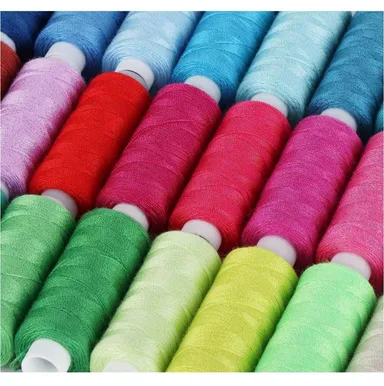 ply3 Sewing Thread Spun Polyester Yarn 300 Meters Each for Hand or Sewing Machines (20 Mix Colors) Pack of 20 thumbnail 0