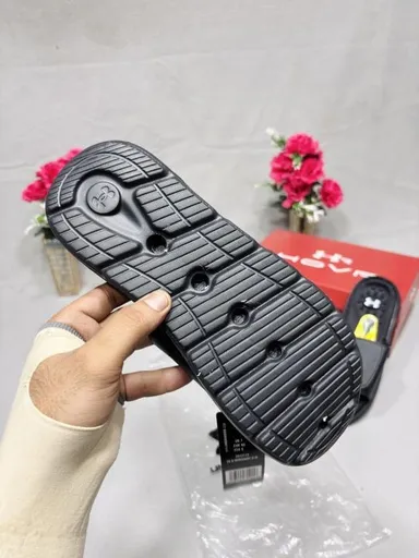 Under Armour Ignite Adjustable Strap Slides for Men & Women Black Comfortable EVA Cushion Slip-On Sports Slippers for Gym Walking Daily Wear Black 6 UK thumbnail 1