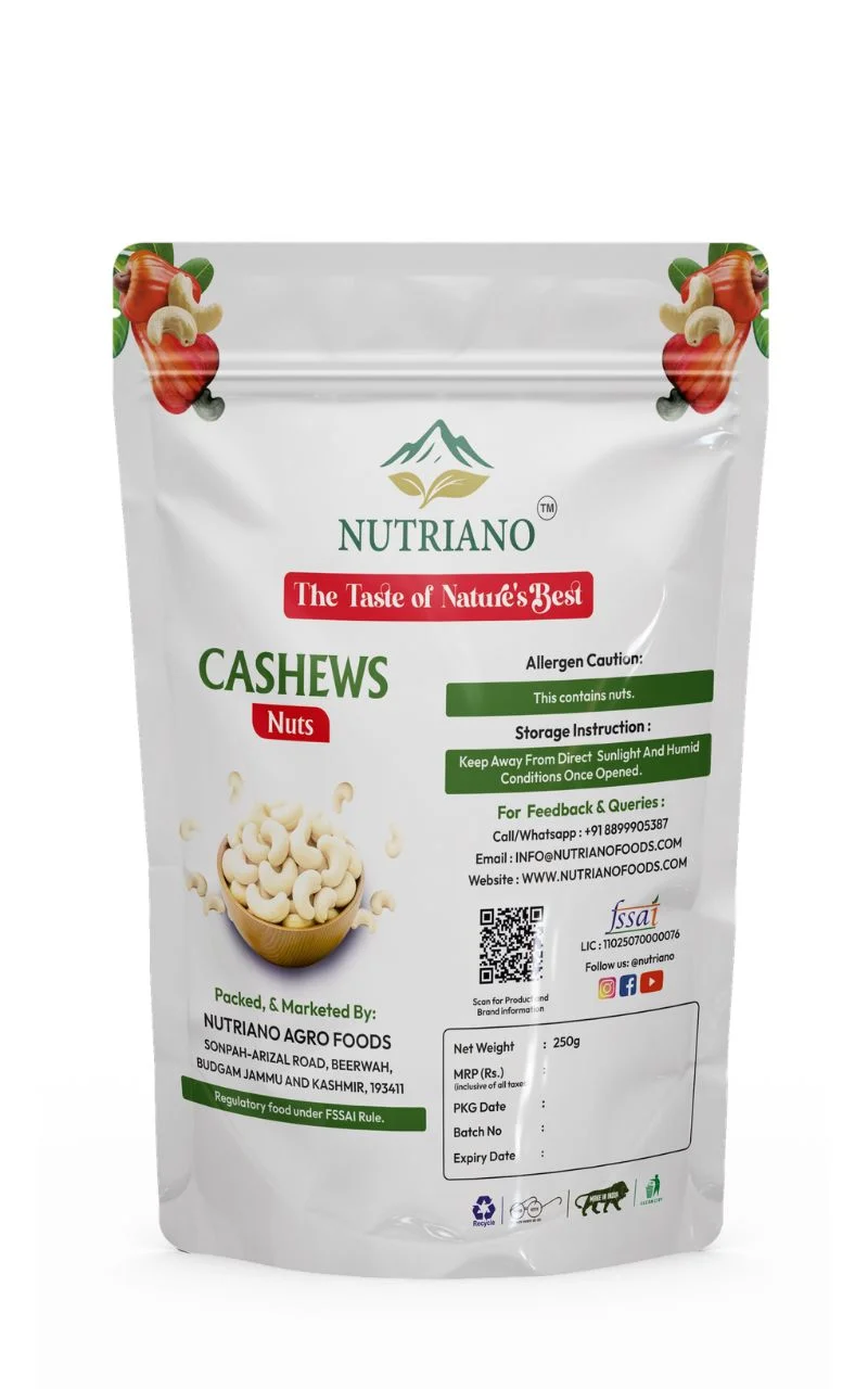 Premium Cashew Nuts (Kaju) W240/W320 |Crunchy & Fresh | Nutriano image 2
