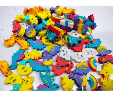 Cartoon Eraser for Kids) Different Shape Eraser|   (30 PCS  Eraser Set Box| School Eraser| Stylish Eraser| Eraser for Kids School| Eraser for Artist| Cute| Designer Eraser Gift thumbnail 0