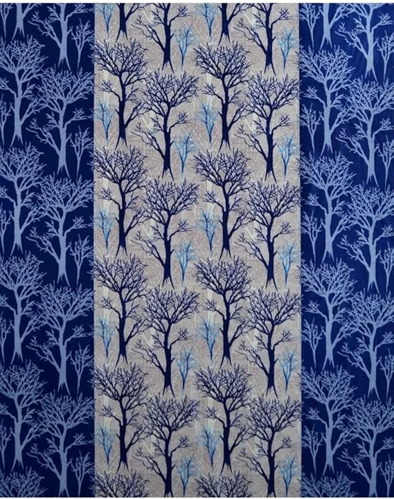 Shinzo Polyester Door Curtain for Living Room Bedroom Hall Dining Room Kitchen Home Office Window Privacy Curtain 1 Piece Decorative Washable Long Door Drapes Blue 5.0 feet image 2