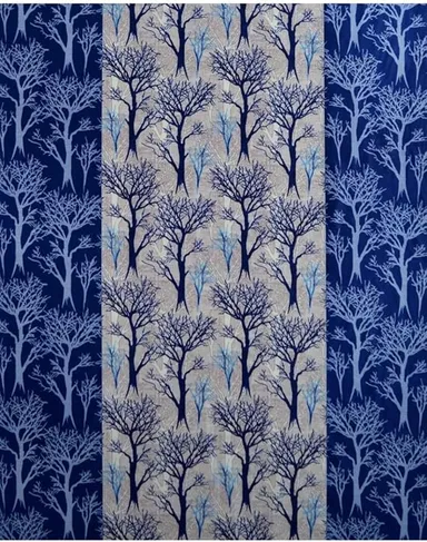 Shinzo Polyester Door Curtain for Living Room Bedroom Hall Dining Room Kitchen Home Office Window Privacy Curtain 1 Piece Decorative Washable Long Door Drapes Blue 5.0 feet thumbnail 1