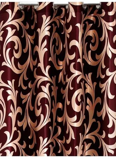 Shinzo Polyester Door Curtain for Living Room Bedroom Hall Dining Room Kitchen Home Office Window Privacy Curtain 1 Piece Decorative Washable Long Door Drapes Marron 5.0 feet thumbnail 1