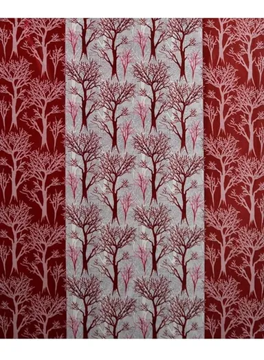 Shinzo Polyester Door Curtain for Living Room Bedroom Hall Dining Room Kitchen Home Office Window Privacy Curtain 1 Piece Decorative Washable Long Door Drapes Red 7.0 feet thumbnail 1