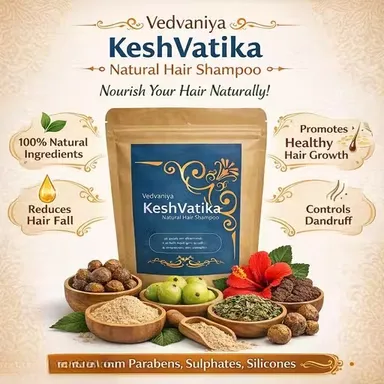 Lightweight Herbal Hair Powder with Amla Reetha Shikakai Multani Mitti for Natural Hair Cleansing, Non-Greasy Ayurvedic Shampoo Powder for Hair Fall Control, Scalp Care, Dandruff Removal and Soft Shiny Hair thumbnail 2