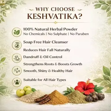 Chemical Free Ayurvedic Herbal Hair Powder Combo for Hair Growth & Hair Fall Control | Amla Reetha Shikakai Hibiscus Bhringraj Powder Mix | Natural Shampoo Powder for Smooth Strong Healthy Hair | Sulphate Free Herbal Hair Cleanser thumbnail 3