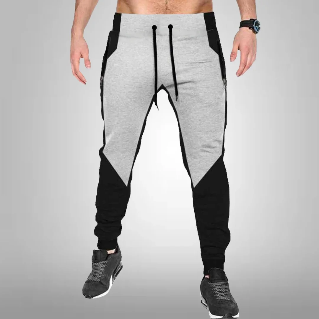 Tee Town Men Solid Black & Blue Track Pants for Gym Running Jogging Sports Wear Stylish Regular Fit Polyester Activewear Lowers for Men Black 34 image 2