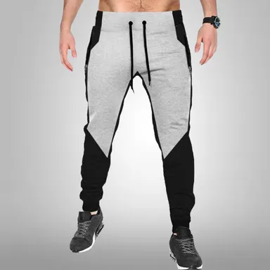 Tee Town Men Solid Black & Blue Track Pants for Gym Running Jogging Sports Wear Stylish Regular Fit Polyester Activewear Lowers for Men Black   34 thumbnail 1