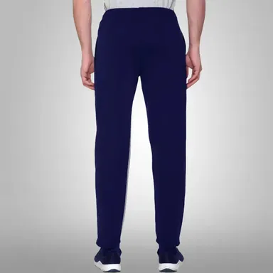 Tee Town Men Solid Black & Blue Track Pants for Gym Running Jogging Sports Wear Stylish Regular Fit Polyester Activewear Lowers for Men Blue   30 thumbnail 1