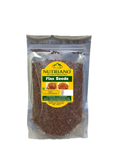 Nutriano Premium Omega-3 Rich Flax Seeds (Alsi) Healthy Superfood 100g Pack thumbnail 1