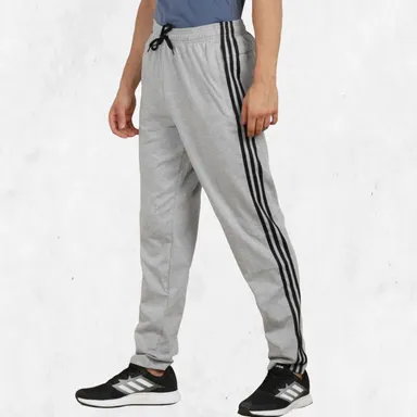 Men Striped Black Track Pants for Men Regular Fit Sports Joggers Gym Running Casual Wear Elastic Waist Side Stripe Track Pant Grey   34 thumbnail 2