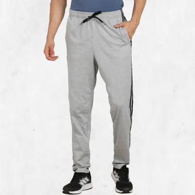 Men Striped Black Track Pants for Men Regular Fit Sports Joggers Gym Running Casual Wear Elastic Waist Side Stripe Track Pant Grey   34 thumbnail 0