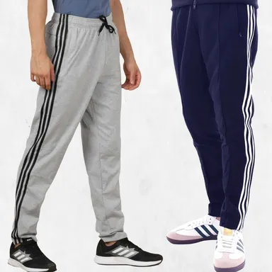 ANVST Men Striped Blue Track Pants for Gym Running Jogging Sports Workout Training Regular Fit Comfortable Athletic Lower Sweatpants for Men GREY, NAVY   34 thumbnail 0