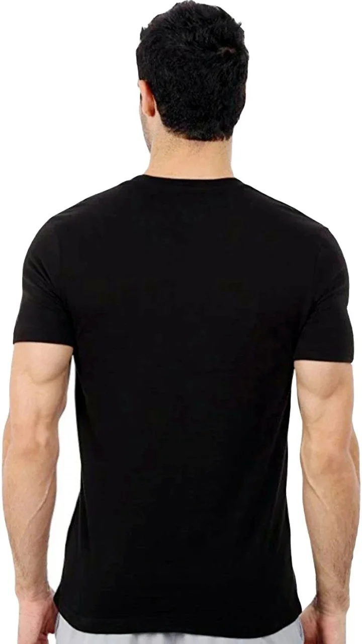 TEE TOWN Solid Black Cotton Round Neck Half Sleeve Regular Fit Men’s Casual Plain T-Shirt for Daily Wear Gym College Office Basic Tee White S image 2