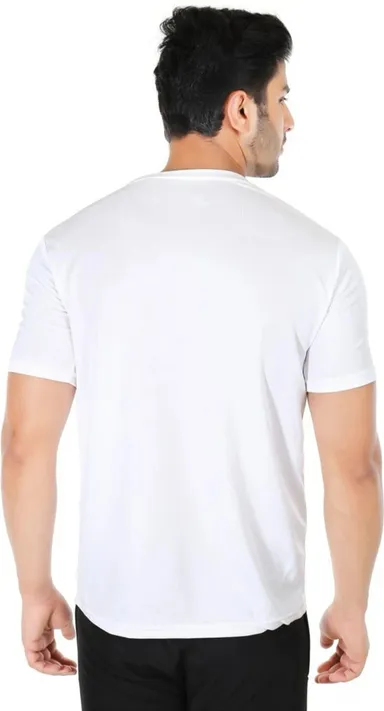 TEE TOWN Solid Black Cotton Round Neck Half Sleeve Regular Fit Men’s Casual Plain T-Shirt for Daily Wear Gym College Office Basic Tee White L thumbnail 1