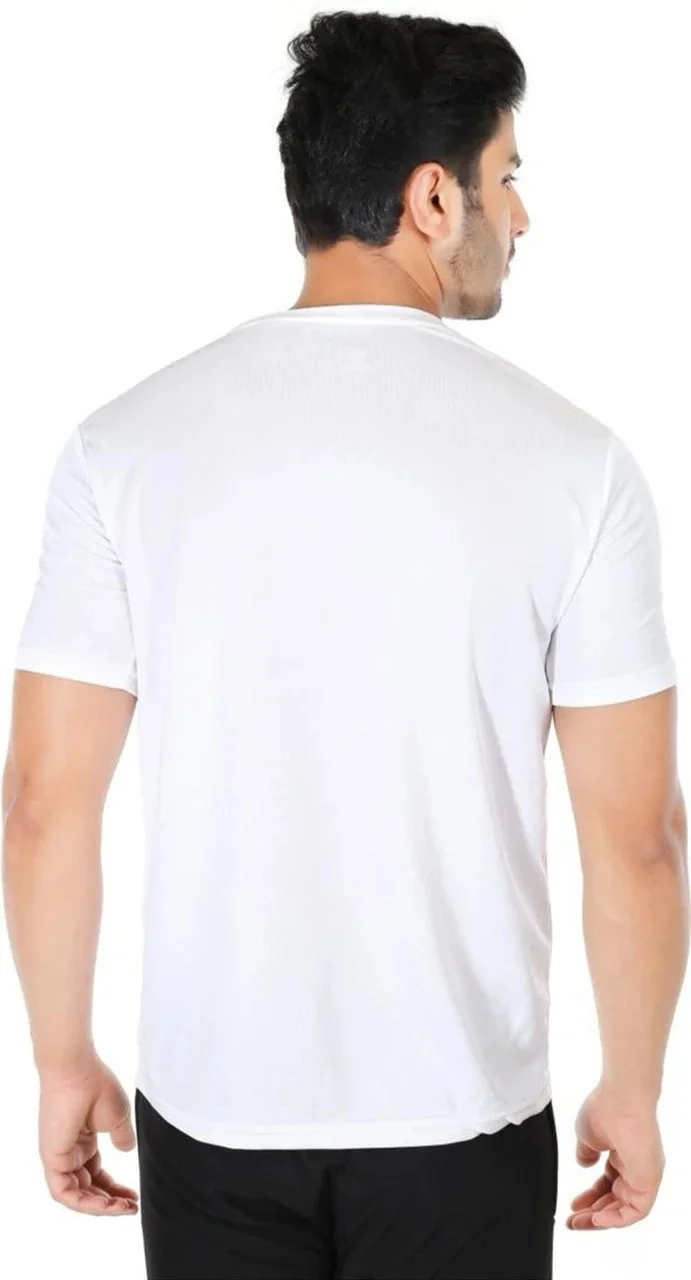 TEE TOWN Solid Black Cotton Round Neck Half Sleeve Regular Fit Men’s Casual Plain T-Shirt for Daily Wear Gym College Office Basic Tee White XL image 2