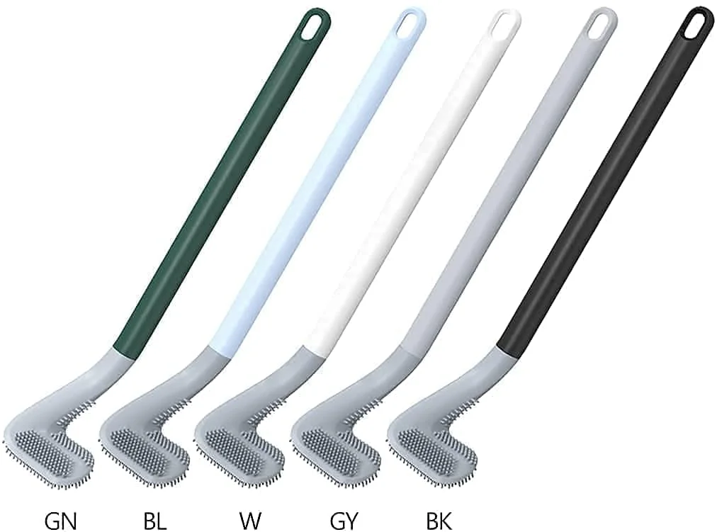 Golf Shape L-Shape Silicone Toilet Brush Cleaner for Deep Deep Cleaning Bathroom Accessory | Hygienic, Durable, Flexible Cleaning Tool image 4