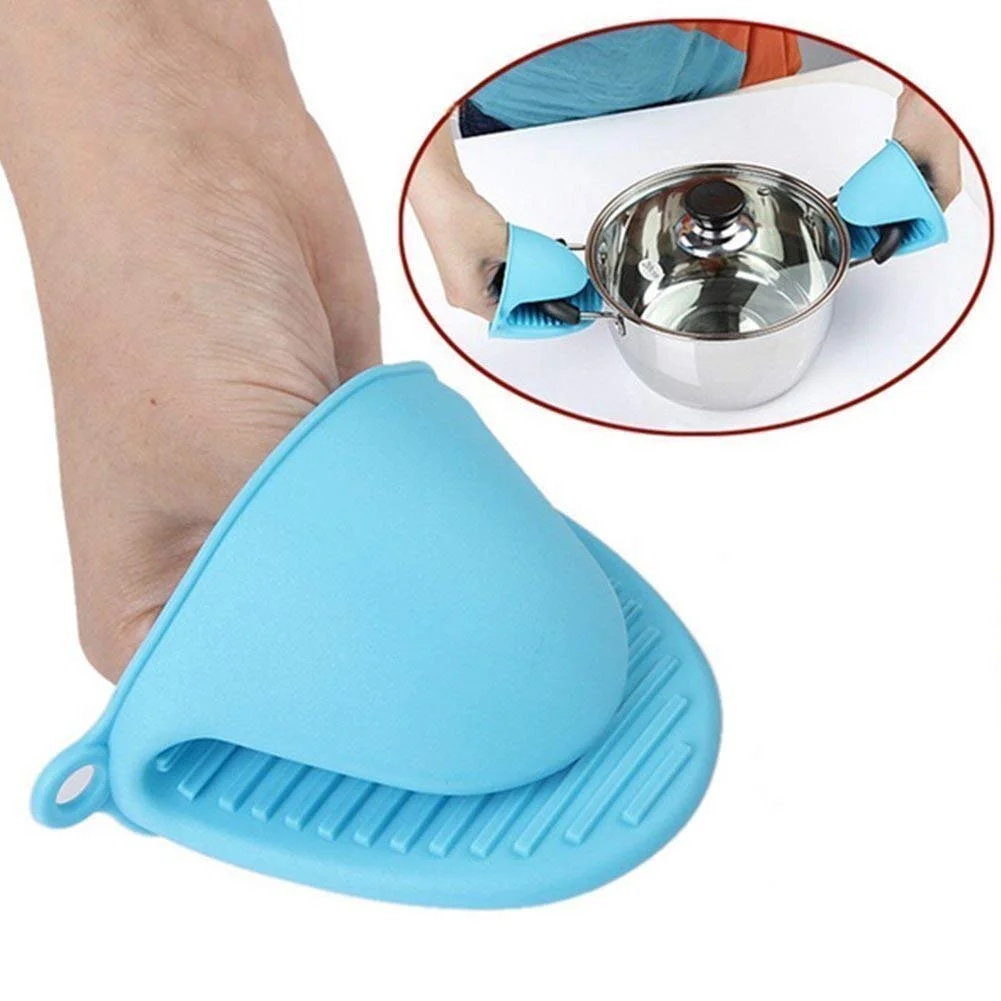 Alxind Silicone Pot Holder Heat Resistant Oven Mitts Pinch Grip Set of 2 Multicolor Kitchen Cooking Gloves image 3