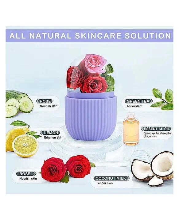 Facial Ice Roller for Skin Cooling & Massage | Reusable' Face Ice Mold | Portable Skincare Tool image 5