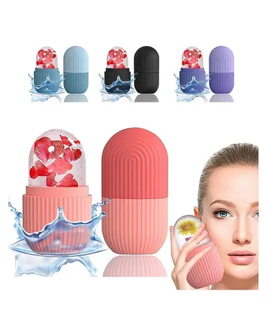 Facial Ice Roller for Skin Cooling & Massage | Reusable' Face Ice Mold | Portable Skincare Tool thumbnail 6