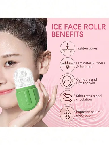 Facial Ice Roller for Skin Cooling & Massage | Reusable' Face Ice Mold | Portable Skincare Tool thumbnail 8
