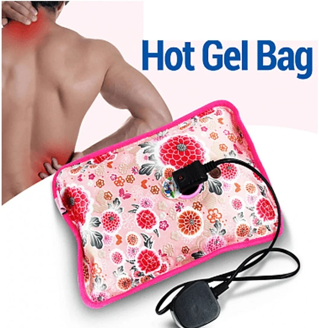 Premium Electric Hot Water Bag / Gel Heating Pad with Auto Cut-Off for Pain Relief (Multicolor / Floral Print) image 5