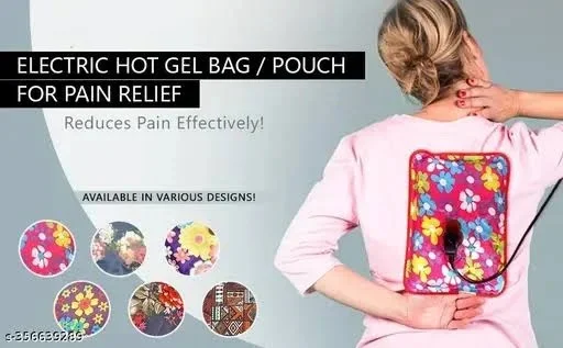 Premium Electric Hot Water Bag / Gel Heating Pad with Auto Cut-Off for Pain Relief (Multicolor / Floral Print) image 7