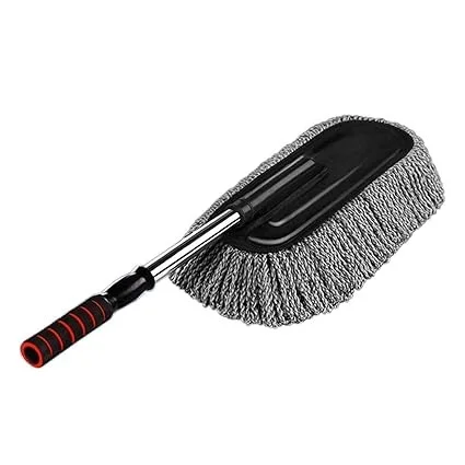 Super Soft Microfiber Car Duster with Extendable Handle for Car Cleaning, Scratch-Free Exterior Interior Dust Cleaner Brush for SUV Sedan Hatchback Bike Dashboard Accessories image 1