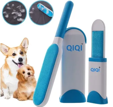Double-Sided Pet Hair Remover Brush with Self-Cleaning Base | Reusable Lint Roller for Dog & Cat Hair Removal | Dust, Lint & Fur Cleaner for Clothes, Sofa, Couch, Carpet, Bed, Car Seats | Eco-Friendly Household Cleaning Tool thumbnail 1