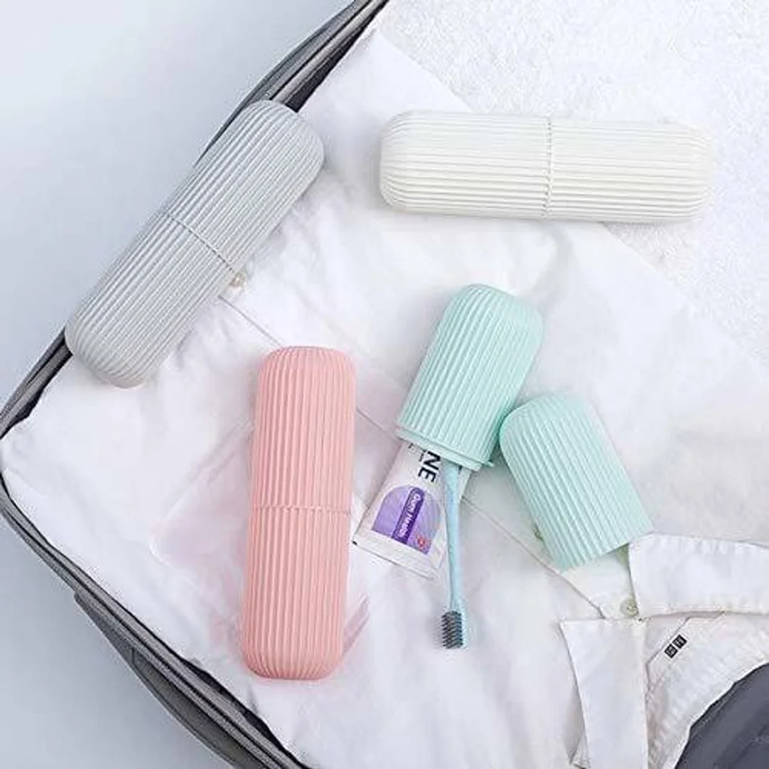 PRM Multipurpose Capsule Shape Portable Travel Storage Bottle Set of 3 | Multicolored Travel Organizer Case for Toothbrush, Pills & Essentials image 3