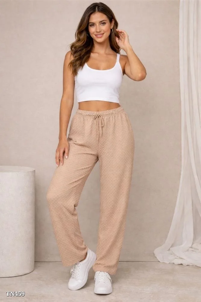 Trendy Fashionable Women’s Lycra Trousers Pack of 1 Stretchable High Waist Casual Regular Fit Ankle Length Pants for Women Daily Wear Office Wear College Wear Bottomwear Light Brown Pant XXL image 1