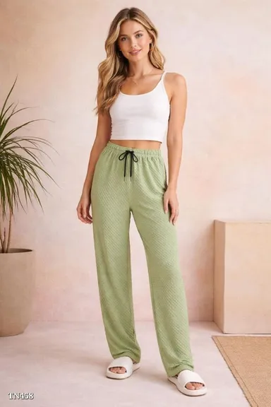 Trendy Fashionable Women’s Lycra Trousers Pack of 1 Stretchable High Waist Casual Regular Fit Ankle Length Pants for Women Daily Wear Office Wear College Wear Bottomwear Green Pant M thumbnail 0