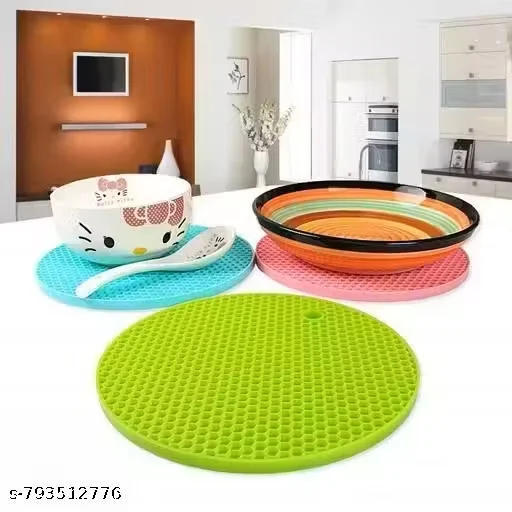 Silicone Heat Resistant Pot Holder Trivet Mat Set | Multipurpose Kitchen Hot Pot Holder, Pan Handle Grip, Anti-Slip Hot Pad | Flexible, Durable & Easy to Clean Kitchen Accessory4 image 2