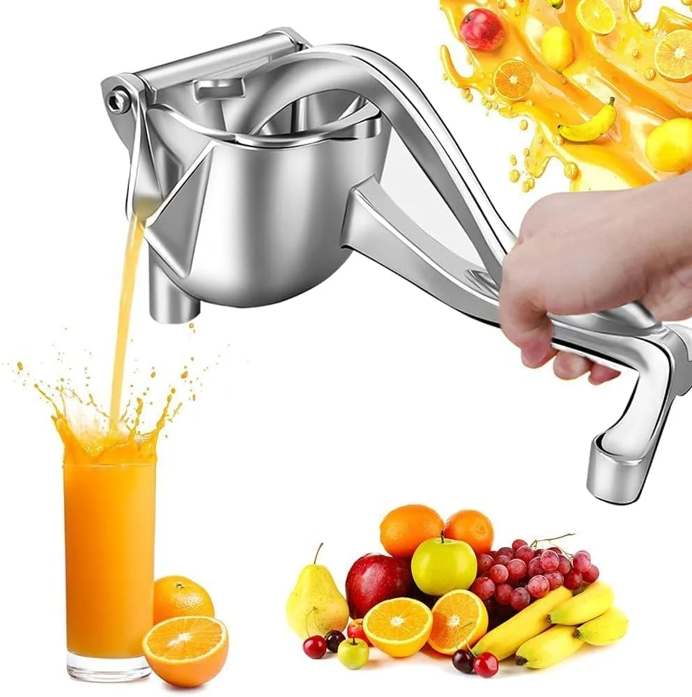 Heavy Duty Aluminium Fruit Press Juicer Manual Hand Lever Citrus Juicer Machine for Orange Mosambi Pomegranate Grapes Fresh Juice Extractor for Home Kitchen Commercial Use image 1