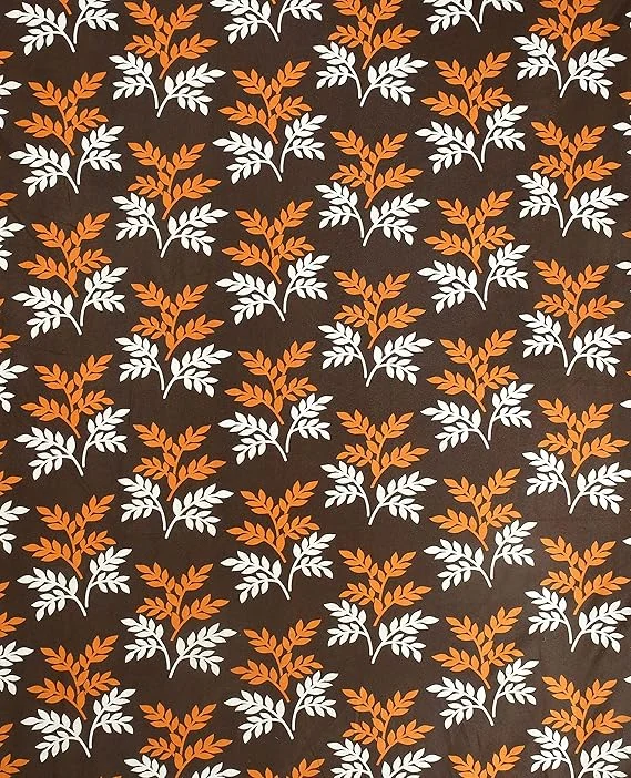 Brown Floral Waterproof Semi Automatic Washing Machine Cover for 6kg 6.5kg 7kg 7.5kg 8kg Top Load Washer Dustproof Protective Cover 75x82x52 cm Brown 75 X 82 X 52 cm image 3