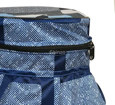 Shinzo Cotton Washable LPG Gas Cylinder Cover for Kitchen Gas Bottle with Dustproof Protection Brown Grey Leaf Design Pack of 2 Reusable Decorative Cylinder Cover Blue Block Pack of 1 thumbnail 3