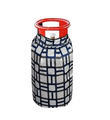 Shinzo Cotton Washable LPG Gas Cylinder Cover for Kitchen Gas Bottle with Dustproof Protection Brown Grey Leaf Design Pack of 2 Reusable Decorative Cylinder Cover Blue Box Pack of 1 thumbnail 2