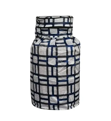 Shinzo Cotton Washable LPG Gas Cylinder Cover for Kitchen Gas Bottle with Dustproof Protection Brown Grey Leaf Design Pack of 2 Reusable Decorative Cylinder Cover Blue Box Pack of 2 thumbnail 1