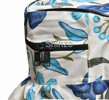 Shinzo Cotton Washable LPG Gas Cylinder Cover for Kitchen Gas Bottle with Dustproof Protection Brown Grey Leaf Design Pack of 2 Reusable Decorative Cylinder Cover Blue Flower Pack of 1 thumbnail 3
