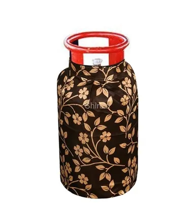 Shinzo Cotton Washable LPG Gas Cylinder Cover for Kitchen Gas Bottle with Dustproof Protection Brown Grey Leaf Design Pack of 2 Reusable Decorative Cylinder Cover Coffee Leaf Pack of 1 thumbnail 2
