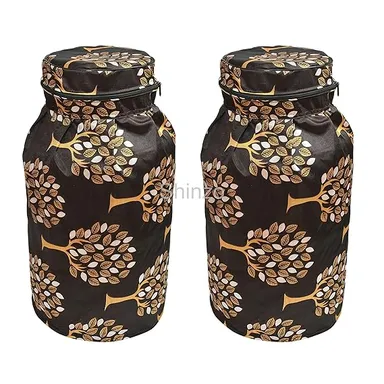 Shinzo Cotton Washable LPG Gas Cylinder Cover for Kitchen Gas Bottle with Dustproof Protection Brown Grey Leaf Design Pack of 2 Reusable Decorative Cylinder Cover Coffee Tree Pack of 2 thumbnail 0