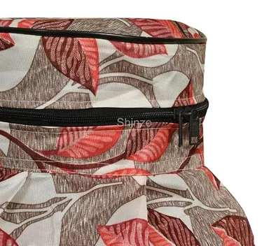 Shinzo Cotton Washable LPG Gas Cylinder Cover for Kitchen Gas Bottle with Dustproof Protection Brown Grey Leaf Design Pack of 2 Reusable Decorative Cylinder Cover Pink Leaf Pack of 1 thumbnail 3