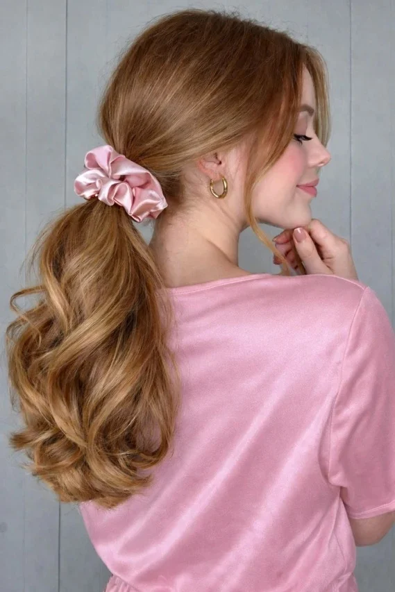 Women & Girls Multicolor Scrunchies and Star Hair Pin Accessory Set Soft Elastic Ponytail Holder Cute Korean Style Hair Bands Fashion Hair Styling Accessories for Daily Wear Party School College image 5