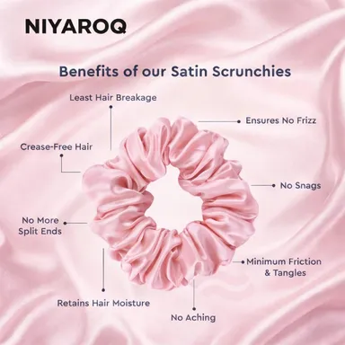 Premium Satin Scrunchies for Women Girls Set of 8 White Soft Elastic Hair Rubber Bands Korean Style Ponytail Holders Hair Accessories thumbnail 2