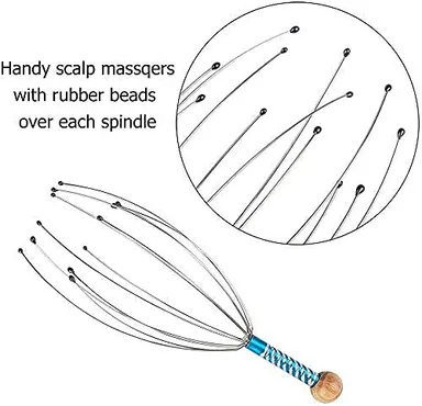 Premium Head Scalp Massager | Wire Head Massager | Manual Head & Body Relaxing Massage Tool | Stress Relief Wire Claw Massager for Men, Women & Kids thumbnail 1