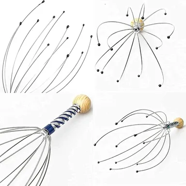 Premium Head Scalp Massager | Wire Head Massager | Manual Head & Body Relaxing Massage Tool | Stress Relief Wire Claw Massager for Men, Women & Kids thumbnail 2