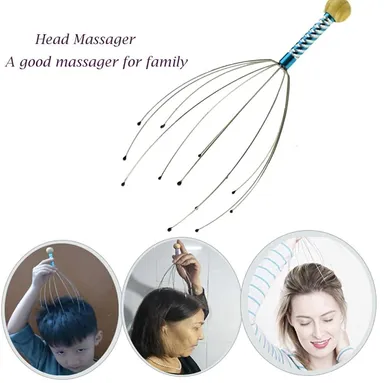 Premium Head Scalp Massager | Wire Head Massager | Manual Head & Body Relaxing Massage Tool | Stress Relief Wire Claw Massager for Men, Women & Kids thumbnail 3