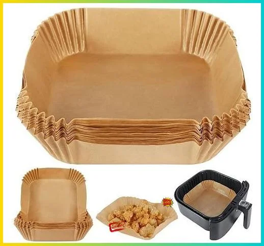 Air Fryer Parchment Paper Liners 100 PCS | Non-Stick Oil Proof Disposable' Baking Paper for Air Fryer & Oven image 2
