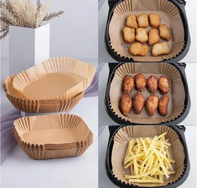 Air Fryer Parchment Paper Liners 100 PCS | Non-Stick Oil Proof Disposable' Baking Paper for Air Fryer & Oven thumbnail 3